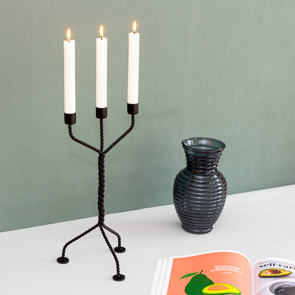 Twisted Candleholder black